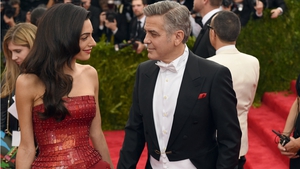 Amal Alamuddin and George Clooney at the 2015 MET Gala