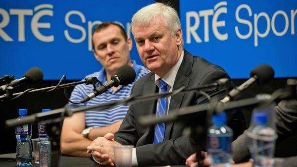 Aogan Ó Fearghail speaking at the launch of RTÉ’s 2015 GAA Championship coverage
