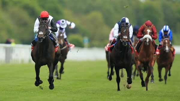 Golden Horn (red cap) is a top-price 3-1 favourite for the Derby while Jack Hobbs (blue and white cap) is now as big as 8-1 for the Derby