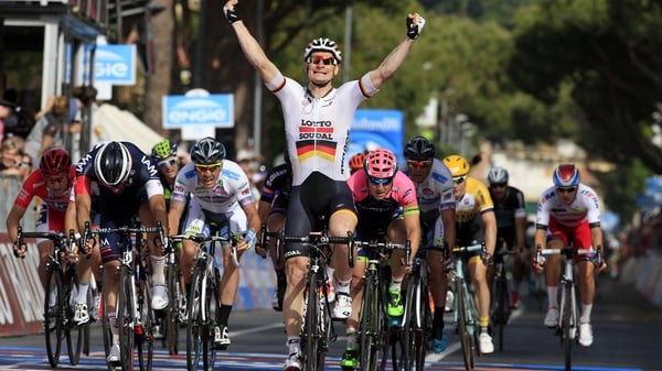 Andre Greipel won an incident packed stage six of the Giro
