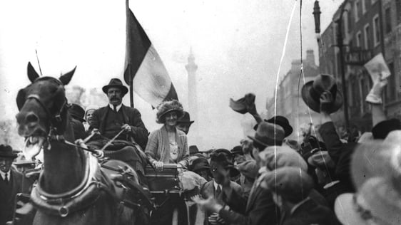 Countess Markievicz following the release of Irish prisoners, Dublin 1917 Cashman Collection