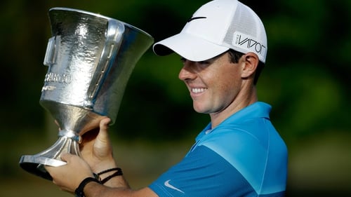 Rory McIlroy with the trophy