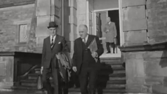 Members of the Northern Ireland government leaving Stormont on 15 January 1969.