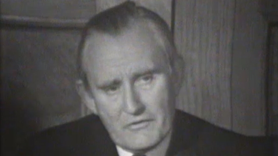 Prime Minister of Northern Ireland, James Chichester-Clark, speaking at a Northern Ireland Government press conference on 12 September, 1969.