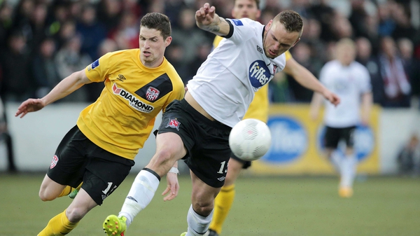Paddy Barrett scored with two long-range efforts for Dundalk at the Mardyke