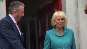 Camilla, the Duchess of Cornwall, arrives at Claddagh National School, Galway