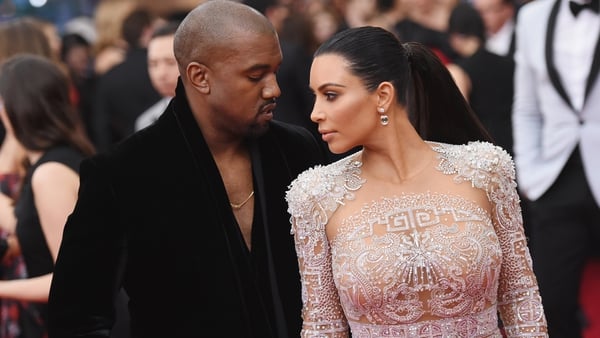 Kim Kardashian with her husband Kanye West