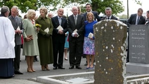 The Royal couple with former president Mary McAleese at the grave of WB Yeats