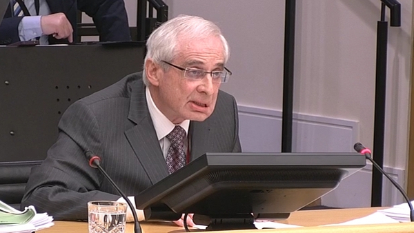 Former governor of the Central Bank John Hurley has been giving evidence to the Banking Inquiry