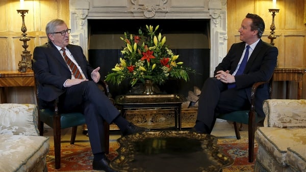 David Cameron met with Jean-Claude Juncker to discuss potential changes to the European Union