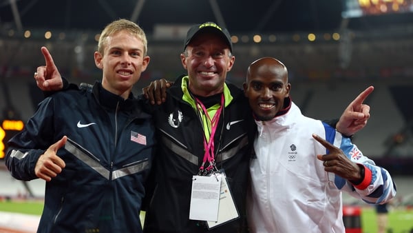 Alberto Salazar (centre) and Mo Farah (right) will continue to work together