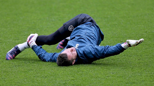 Shay Given in training earlier this week