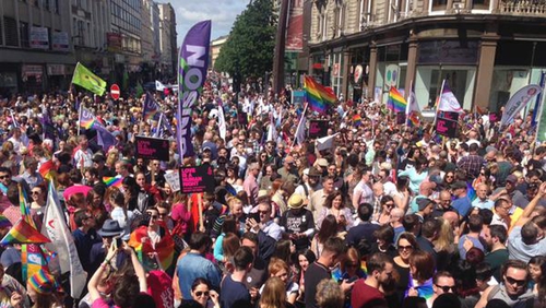 Thousands attended a march for marriage equality in Belfast earlier this month (Pic: Amnesty International)