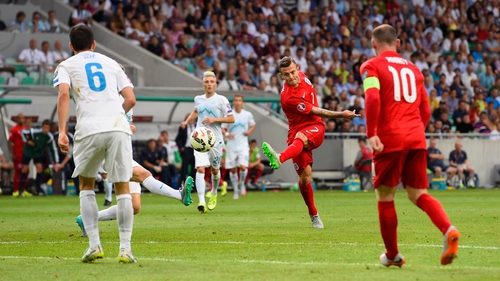 Jack Wilshere scores England's second goal