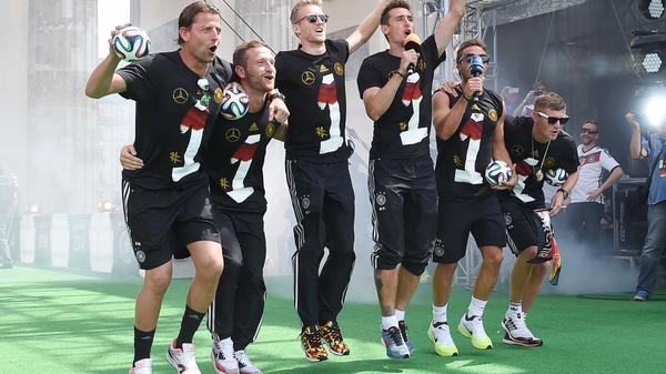 Germany still haven't got over their World Cup celebrations, according to Eamon Dunphy