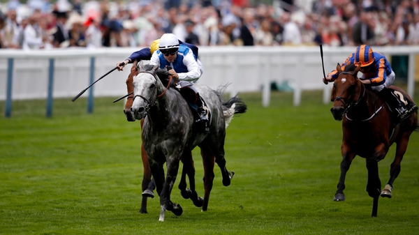 Solow ridden by jockey Maxime Guyon wins the Queen Anne Stake