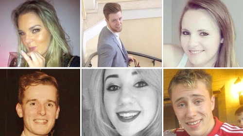 Olivia Burke, Eoghan Culligan, Ashley Donohoe, Lorcán Miller, Eimear Walsh and Niccolai Schuster died in the balcony collapse