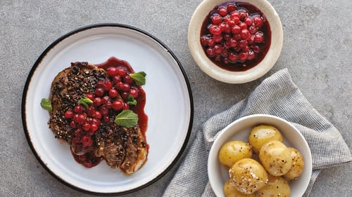 Neven Maguire's Sichuan Peppered Lamb with Spiced Redcurrant Compote