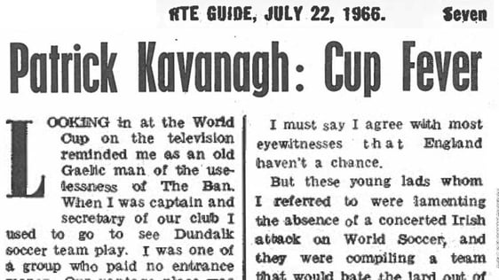 Patrick Kavanagh Previews 1966 World Cup