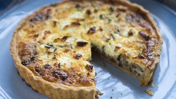 Goats Cheese, Red Onion and Thyme Quiche: Donal Skehan