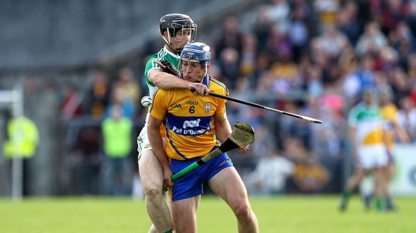 Clare's Conor Ryan and Dan Currams of Offaly