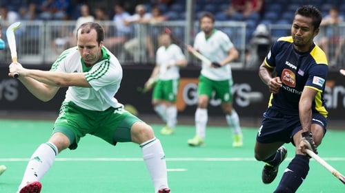 Peter Carruth fires home Ireland's second strike