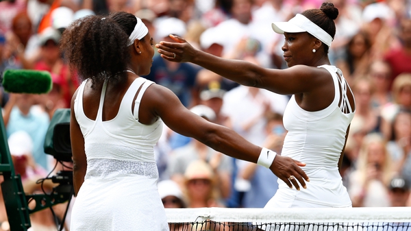 Serena Willams (L) hammered down 10 aces to Venus' two on Centre Court