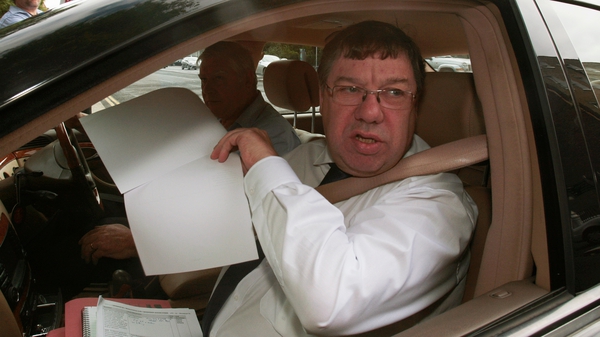 Brian Cowen arriving at Leinster House this morning to give evidence to the inquiry