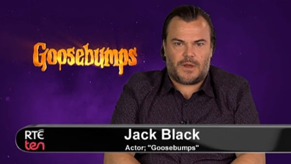 Jack Black introducing the Goosebumps trailer for TEN