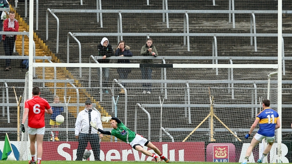 Tipperary's Conor Sweeney slots their opening goal from the penalty spot