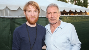 Domhnall Gleeson and Star Wars: The Force Awakens co-star Harrison Ford