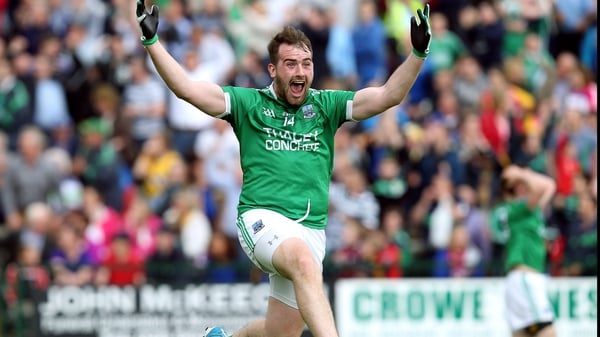 Fermanagh's Sean Quigley celebrates at the final whistle