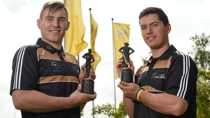 Kieran Martin (left) and John O'Dwyer (right) with their GAA/GPA Opel Player of the Month awards (photo: Sportsfile)