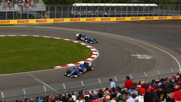 Felipe Nasr Marcus Ericsson in action in Montreal