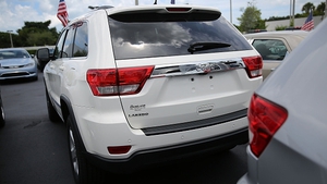 A Fiat Chrysler Jeep Grand Cherokee on sale as the company announced it is recalling about 1.4 million vehicles