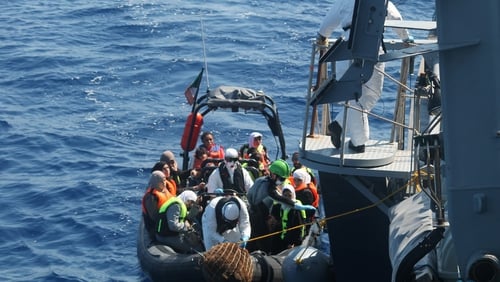 The LÉ Niamh has been involved in the rescue of hundreds of migrants (Pic: Defence Forces)