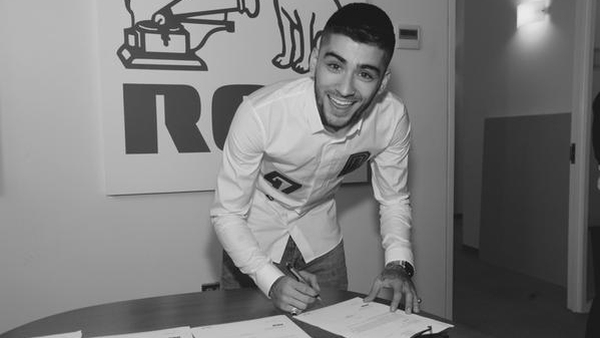 Zayn Malik signs new record deal with RCA Records, image via Zayn Malik/Twitter