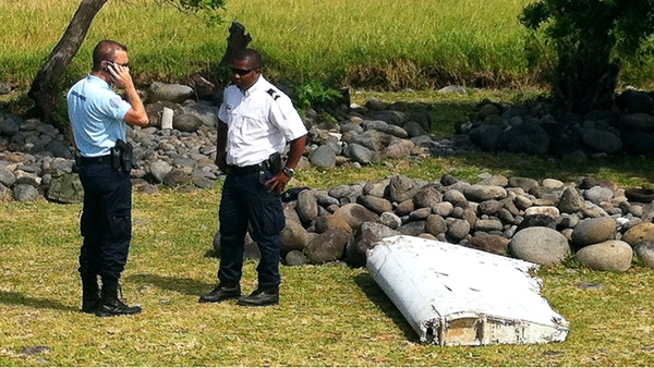 Debris washed up on Reunion Island off the east coast of Africa, but it is unclear if it is from the missing flight