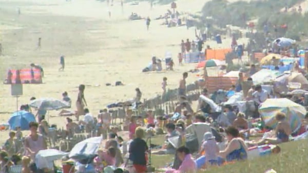 Families soaked up the sunshine Portmarnock beach