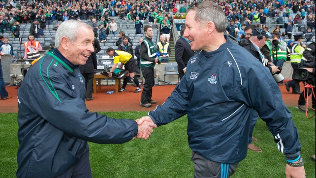 Pete McGrath and Jim Gavin after Dublin's victory at Croke Park 