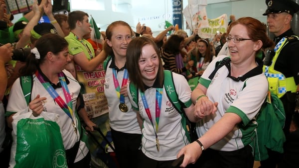 Team Ireland athletes arrived back at Dublin Airport today