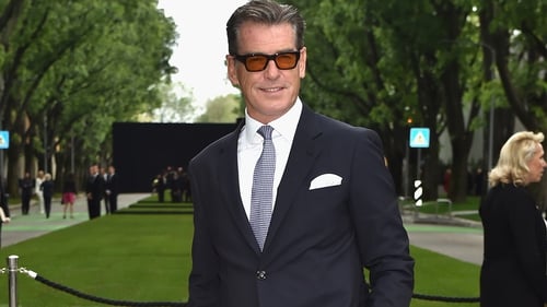 Pierce Brosnan is warming up his vocal cords ahead of Mamma Mia 2