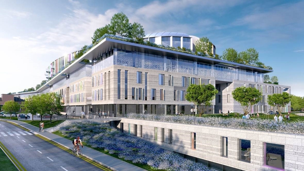 An artist's impression of the new national children's hospital on the grounds of St James's Hospital in Dublin