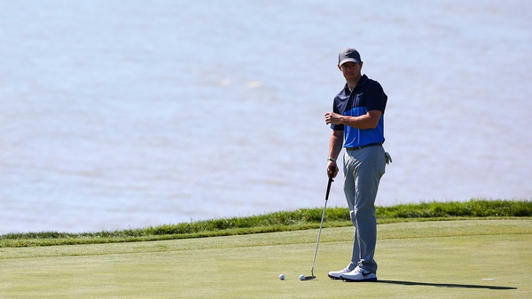 Rory McIlroy gets to know Whistling Straits again during a practice round