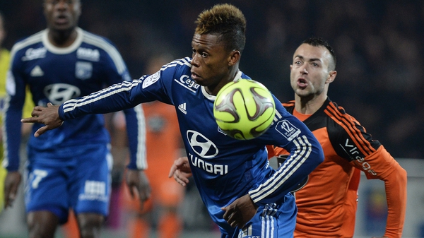 Clinton Njie in action for Lyon