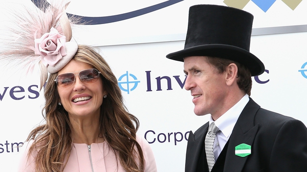 Liz Hurley and AP McCoy at the Derby festival at Epsom Racecourse in June