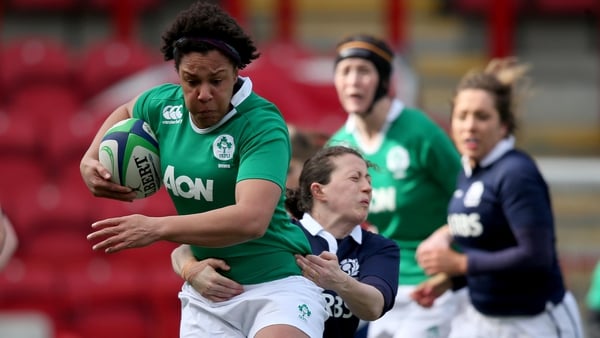 Sophie Spence in action for Ireland