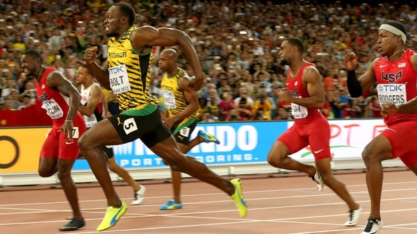 Usain Bolt ran a season-best time of 9.79 to edge Justin Gatlin in the 100m final