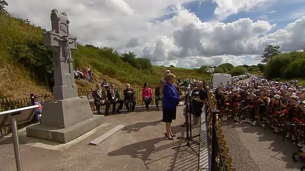 Fine Gael's Frances Fitzgerald is seen at the Beál na Blá commemoration in 2015