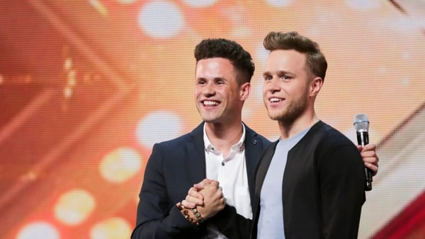 Olly Murs with his doppelgänger, Jamie Benkert